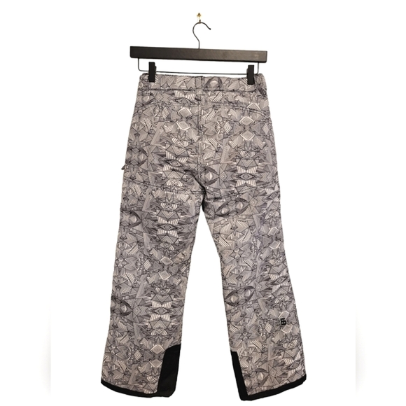 Arctix Kids Snowpants Black White Geometric Insulated Winter Sports Pants Y Med - Picture 2 of 11
